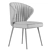 Elegant Velvet Dining Chair Set 3D model small image 3