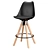 Elegant Mirabella Bar Stool - Perfect for Home or Office 3D model small image 1