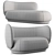 Modern Scandinavian Rico Divan & 2 Seat Sofa 3D model small image 7