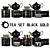 Elegant Black Gold Tea Set 3D model small image 1