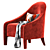 FENDI FF Audrey: Sleek Designer Armchair 3D model small image 3