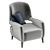 Title: Rubelli Casa Barbacan Modern Chair 3D model small image 3