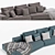 Luxurious Budapest Soft Sofa 3D model small image 6