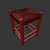 ZARAHOME Jute Wicker Wooden Stool 3D model small image 3