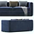 Elegant Indigo Sofa: Modern Design 3D model small image 3