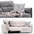 Natuzzi Supor 2-Seat Sofa: 2 Colors 3D model small image 3