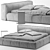 Modern Italian Design: Saba Pixel Bed 3D model small image 5