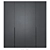 Sleek Graphite Swing Wardrobe 3D model small image 1