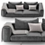 Albedo M2 Modern Sofa 3D model small image 4
