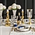 Elegant Dinner Table Set 3D model small image 4