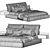 Modern Flexform Newbridge Sofa 3D model small image 10