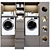 Laundry Room Bundle: Washer, Cosmetics, Wardrobe, Towel 3D model small image 1