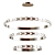 Maoris 3 Ring Chandelier 3D model small image 1