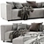  BoConcept Carmo Sectional Chaise - Stylish and Spacious Sofa 3D model small image 4