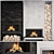 Modern Fireplace Design 3D model small image 1