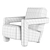 Contemporary Utrecht Armchair: Sleek Design by Cassina 3D model small image 10