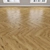 Oak Parquet Flooring: Linear, Chevron & Herringbone Designs 3D model small image 3