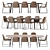 Modern Minus Manutti Table & Loop Chair Set 3D model small image 2