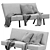 Sleek Dutch Sofa 3D model small image 4