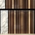 Elegant Wood & Gold Metal Wall Panel 3D model small image 1