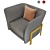 Modern Cosmo Armchair: Stylish, Comfy, and Versatile 3D model small image 13