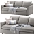 Easton Sofa: Chic and Comfortable 3D model small image 1