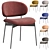 LUZ Armless Chair: Sleek and Stylish 3D model small image 1