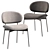 LUZ Armless Chair: Sleek and Stylish 3D model small image 3