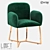 LoftDesigne 35377 Chair: Metal & Fabric, 62x60x80 cm 3D model small image 1