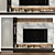 Contemporary TV Shelf: Living Room Wall Decor 3D model small image 1