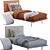 Sleek Single Bed by Bonaldo 3D model small image 5