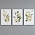 Modern Plant Branch Picture Frame Set 3D model small image 3
