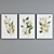 Modern Plant Branch Picture Frame Set 3D model small image 5