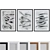 Abstract Line Pattern Picture Frame Set 3D model small image 1