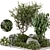 Outdoor Garden Bush and Tree Set 3D model small image 2