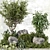 Outdoor Garden Bush and Tree Set 3D model small image 3