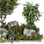 Outdoor Garden Bush and Tree Set 3D model small image 5