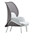 MDD MESH High-back Wingchair: Elegant Design, Ultimate Comfort 3D model small image 4