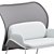 MDD MESH High-back Sofa: Stylish Comfort 3D model small image 3