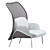 MDD MESH High-back Sofa: Stylish Comfort 3D model small image 4