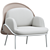 Modern Mesh Wingchair: Krystian Kowalski Collection 3D model small image 1