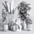 Indoor Plant Collection: Ficus, Monstera, Palm 3D model small image 7