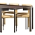 Modern Molteni Table & Zefir Chair Set 3D model small image 4