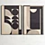 Plaster Double Photo Frame - Modern Interior Décor 3D model small image 2