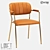 Modern Metal and Eco-Leather Chair: LoftDesign 37101 3D model small image 1