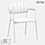 Modern Metal and Eco-Leather Chair: LoftDesign 37101 3D model small image 2