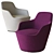 Harbor B&B Italia Armchair: Modern Elegance 3D model small image 3