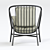 Sleek Steel Armchair: Jeanette 3D model small image 4