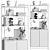 Luxury Wardrobe Display Cabinet 3D model small image 4