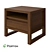 Modern Canada Nightstand with Drawer & Shelf 3D model small image 1